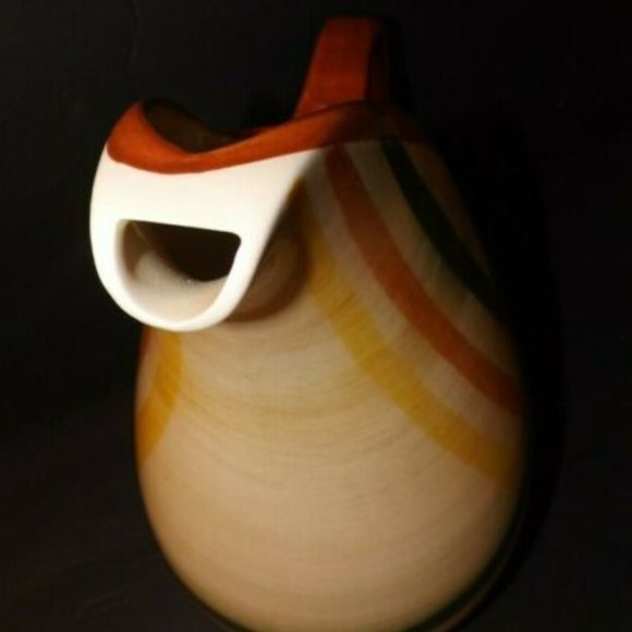 VINTAGE VERNONWARE HOMESPUN PITCHER AND PLATTER - Picture 5 of 5